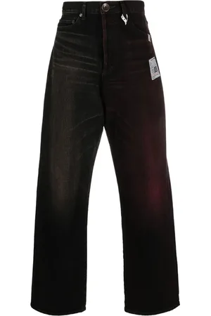 Maison Mihara Yasuhiro W-Combined straight-leg jeans