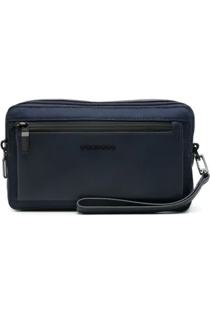 Piquadro Logo lettering clutch bag