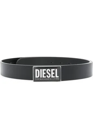 Diesel Logo-plaque leather belt