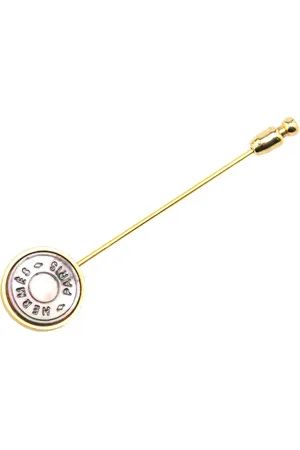 Hermès 2010-2024 Plated Clou de Selle Stick Pin Brooch costume brooch
