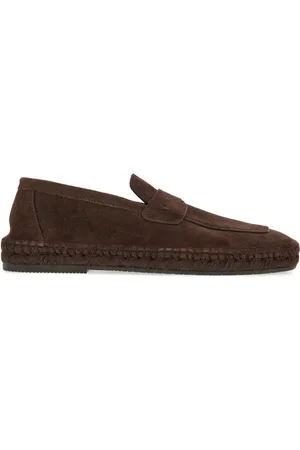 Salvatore Ferragamo Logo-embossed suede espadrilles