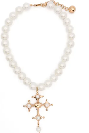 BLUMARINE Cross-pendant choker