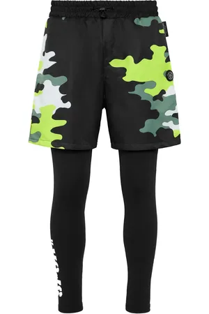 Philipp Plein Camouflage-print layered shorts