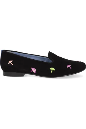 Blue Bird Embroidered suede loafers