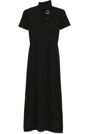 Y-3 Fitted Neck maxi dress
