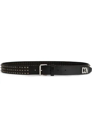 Dsquared2 Be Icon Plaque studded belt