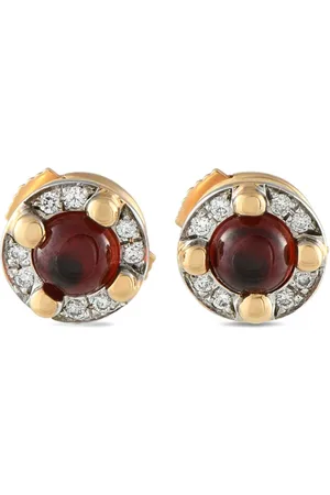 Pomellato 18K yellow M???ama Non M???ama diamond and tourmaline stud earrings