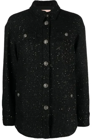Twin-Set Sequin-embellished bouclé jacket