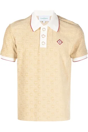 Casablanca Monogram-jacquard polo top