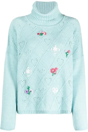 Twin-Set X Marco Rambaldi floral-embroidered roll-neck jumper
