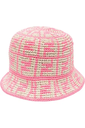 Fendi Crochet-knit jacquard bucket hat
