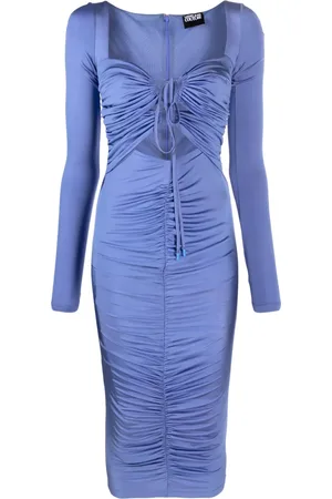 VERSACE Ruched cut-out dress
