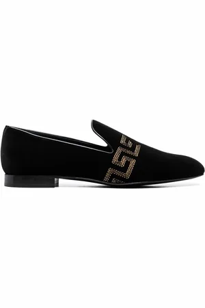 VERSACE Greca-embroidered loafers