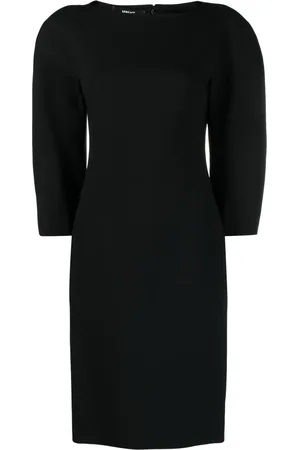 VERSACE Rounded-shoulder midi dress