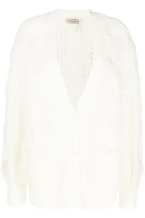 Twin-Set Open-knit V-neck cardigan