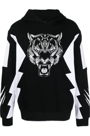 Philipp Plein Tiger-motif long-sleeved hoodie