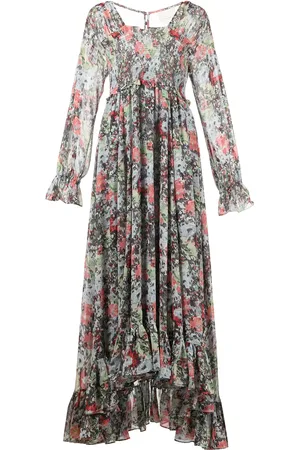 Cinq A Sept Leigh floral-print ruffle maxi dress