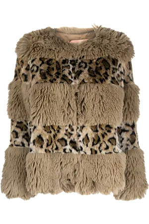 Twin-Set Animal-print faux-fur jacket