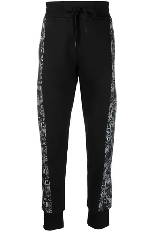VERSACE Logo-Couture cotton track pant