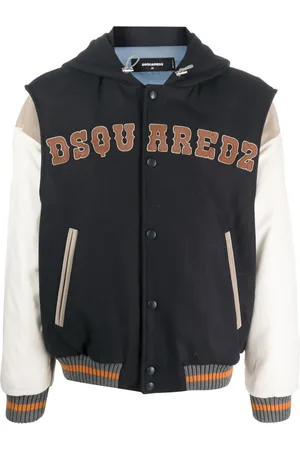 Dsquared2 Layered hooded varsity jacket