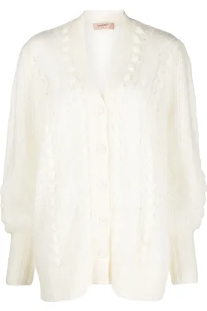 Twin-Set Cable-knit V-neck cardigan