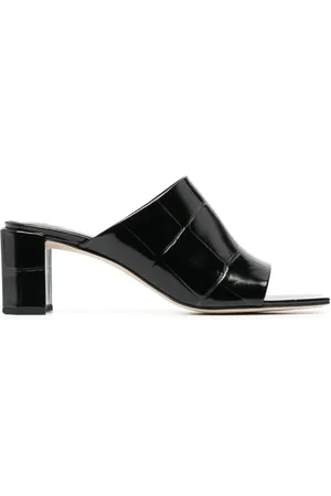 By Far Crocodile-effect sandals