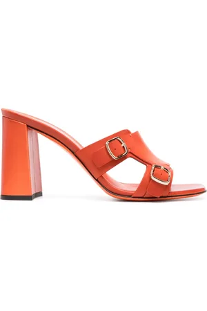 santoni Double-buckle leather sandals