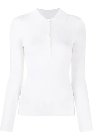 P.A.R.O.S.H. Leila ribbed-knit polo top