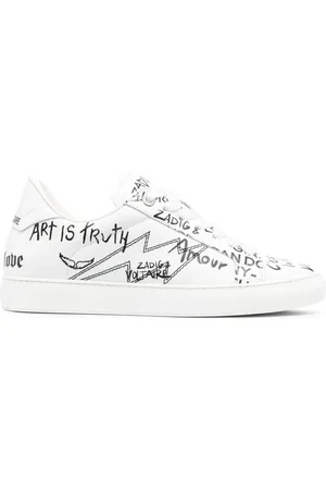 Zadig & Voltaire La Flash graffiti-print sneakers