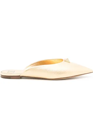 VALENTINO GARAVANI Roman Stud metallic mules