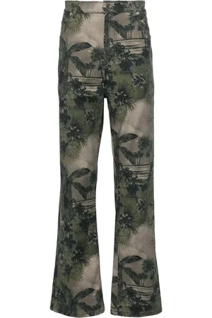 Roberto Cavalli Camouflage-print straight-leg jeans