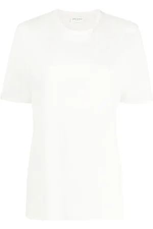Saint Laurent Logo-embroidered cotton T-shirt