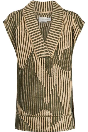 Feng Chen Wang Purl-knit V-neck vest