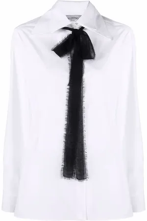 VALENTINO GARAVANI Pointed-collar pussy-bow blouse