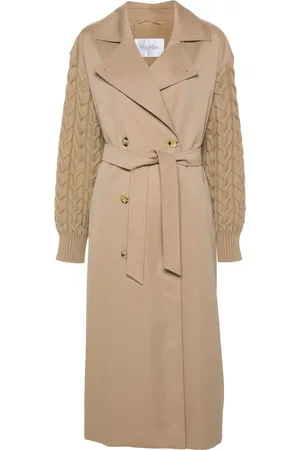 Max Mara Water-repellent gabardine trench coat