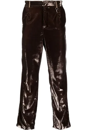 Roberto Cavalli Distressed-effect tailored trousers