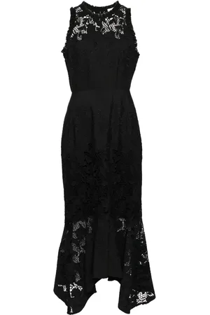 Marchesa Notte Iris guipure-lace midi dress