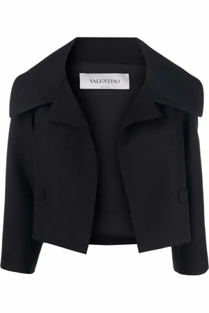 VALENTINO GARAVANI Oversized collar cropped jacket