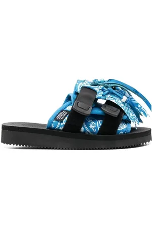 Alanui X Suicoke paisley-print fringed sandals