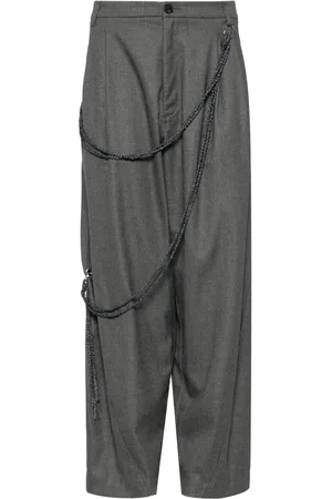 DARKPARK Chain adorned wide-leg trousers
