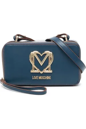 Moschino Logo-plaque zipped crossbody bag