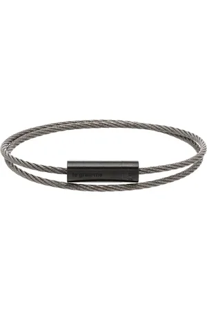 Le Gramme 7g brushed double cable bracelet