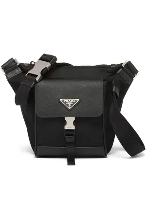 Prada Recycled nylon Saffiano leather shoulder bag