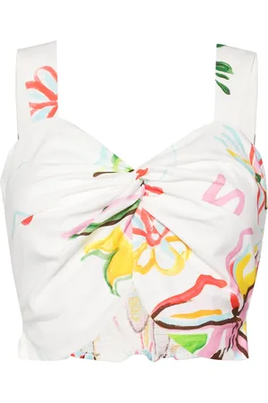 OLIVIA RUBIN Floral-print crop top