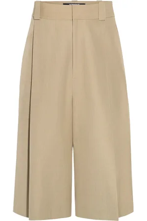 Jacquemus Le Short Ravello pleated stretch-cotton shorts