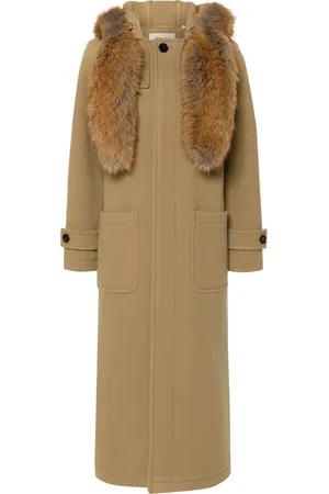 Burberry Faux-fur trim wool coat