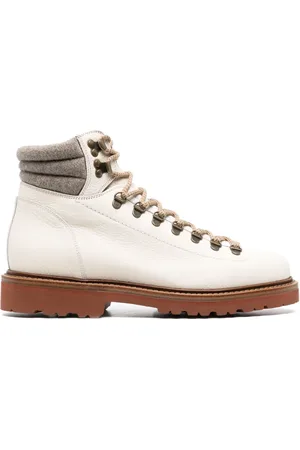 Brunello Cucinelli Lace-up leather hiking boots