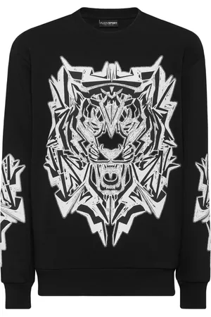 Philipp Plein Graphic-print logo-patch sweatshirt