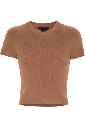 ALICE+OLIVIA Short-sleeve knitted top