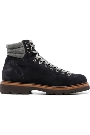 Brunello Cucinelli Lace-up leather hiking boots